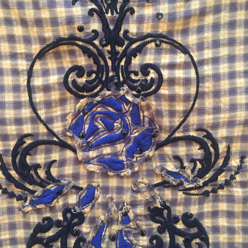 Roar Western Inspired Checked Pearl Button Shirt - image 2